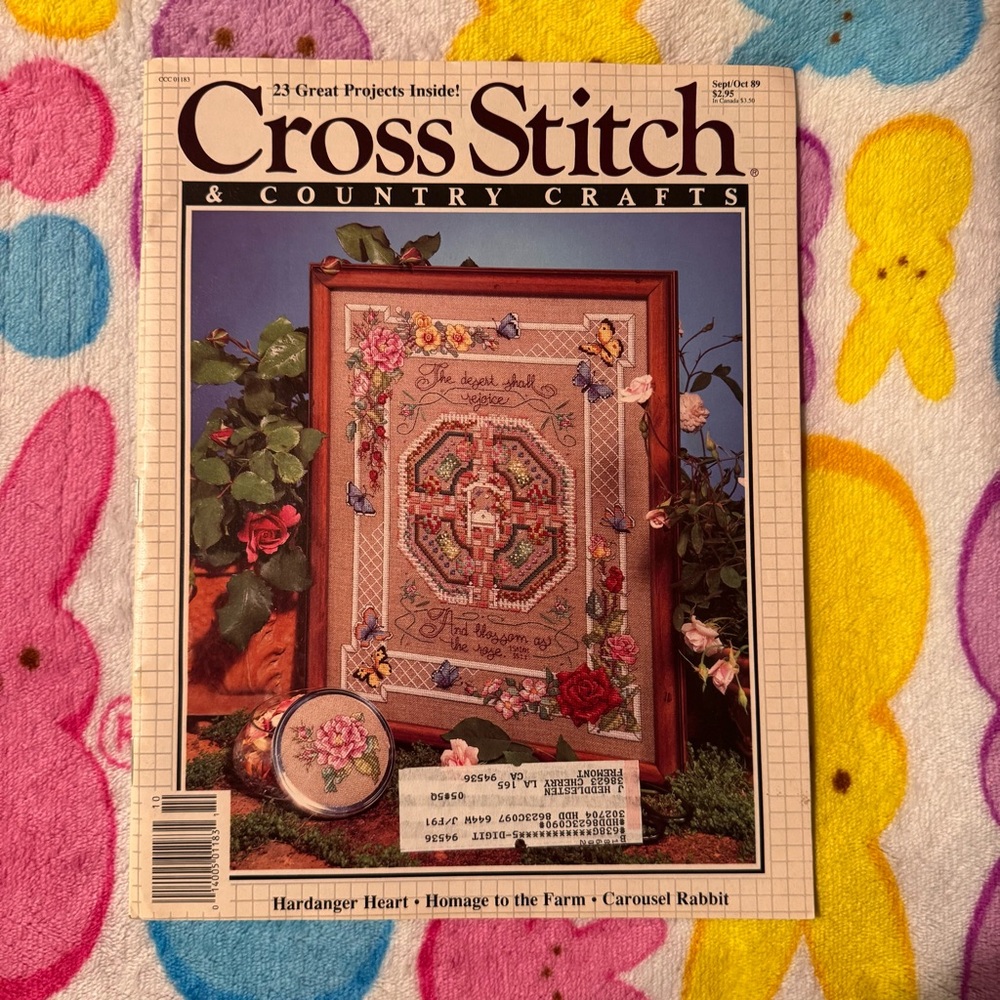 VTG Cross Stitch &‎ Country Crafts Mag Sept 1989 Grannycore Tradwife